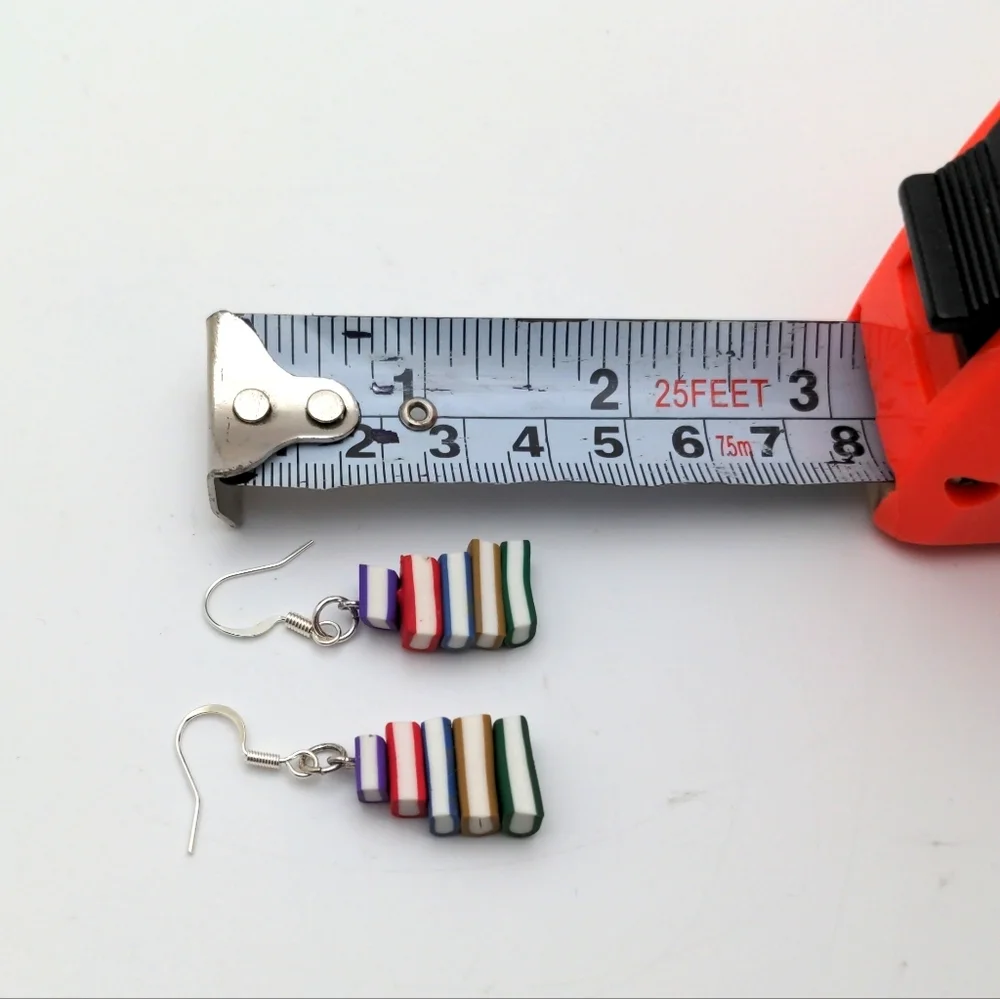 Colorful Bookstack Earrings - Picture 14 of 14